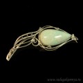 Брошь амазонит 92*32мм.