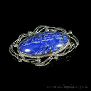 Брошь лазурит " Овал ", 58*40мм