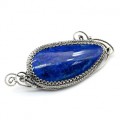 Брошь лазурит афганский 46*18мм.
