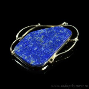 Брошь с лазуритом " Грация ", 56*37мм.