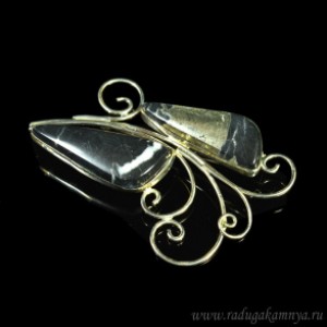 Брошь халькопирит, 72*45мм
