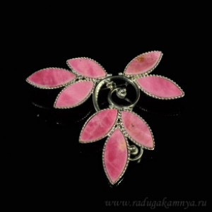 Брошь родонит "Голубь" большая, 55*48мм Брошь родонит "Голубь" большая, 55*48мм