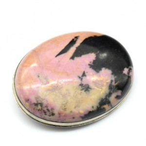 Брошь с родонитом " Овал " 41*31мм.