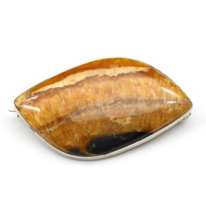 Брошь с симбирцитом " Грация " 55*31мм.