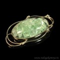Брошь флюорит " Овал ", 62*35мм.