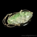 Брошь флюорит " Овал ", 63*30мм.