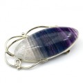 Брошь флюорит 52*26мм.