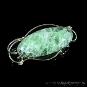 Брошь флюорит 63*34мм.