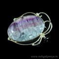 Брошь флюорит овал, 52*40мм.