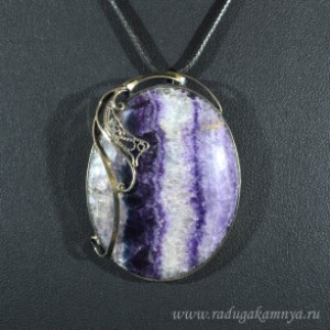 Кулон флюорит " Овал ", 52*38мм.