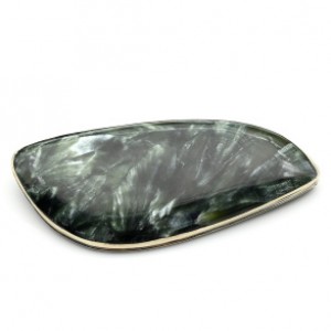 Брошь серафинит " Грация " 54*24мм.