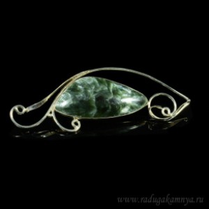 Брошь серафинит 78*30мм