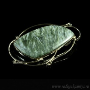 Брошь серафинит грация, 55*34мм.