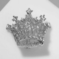 Брошь "Корона" изыск, цвет белый, цвет серебристый