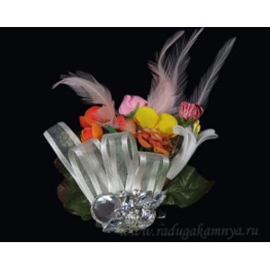 Заколка брошь "Цветы" 80*100мм. Заколка брошь "Цветы" 80*100мм.