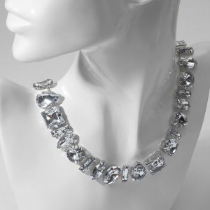 Колье "Драгоценность" геометрия, цвет белый, цвет серебристый Колье "Драгоценность" геометрия, цвет белый, цвет серебристый