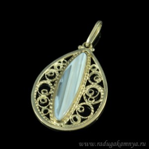 Кулон агат 28*38мм.