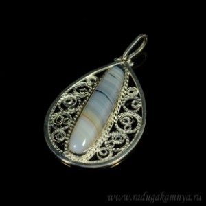 Кулон агат 31*47мм.
