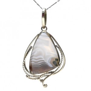 Кулон агат ботсвана 29*43мм.