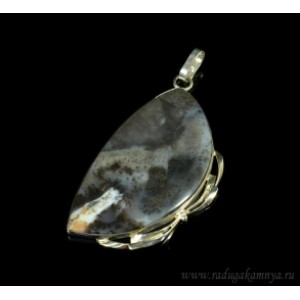 Кулон агат моховой " Грация " 33*52мм.