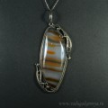 Кулон агат, 34*65мм