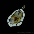 Кулон из агата мохового и кахолонга, 29*47мм.
