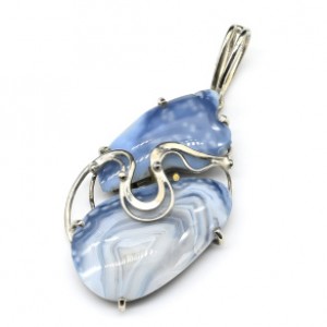 Кулон из агата тиманского 29*49мм.