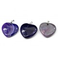 Кулон из агата тонированного "Сердце" 40*40мм цвет фиолетовый Кулон из агата тонированного "Сердце" 40*40мм цвет фиолетовый