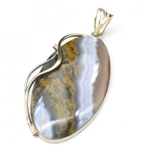Кулон с агатом 33*55мм. Кулон с агатом 33*55мм.