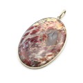 Кулон с агатом крейзи " Овал " 39*56мм.
