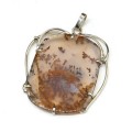 Кулон с агатом моховым 40*45мм.