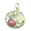 Кулон с аквамарином и турмалином 30.