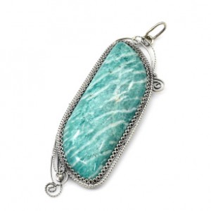 Кулон амазонит " Грация " 24*65мм.