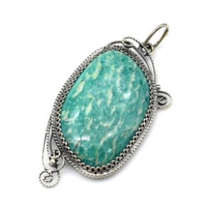 Кулон амазонит " Грация " 25*48мм.