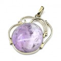 Кулон с аметистом 35*37мм.