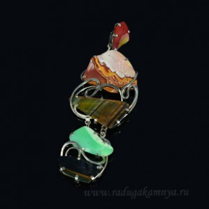 Кулон самоцветы, 41*110мм.