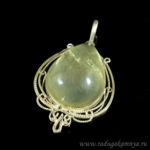 Кулон цитрин, 33*45мм.