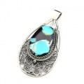 Кулон с бирюзой 24*41мм.