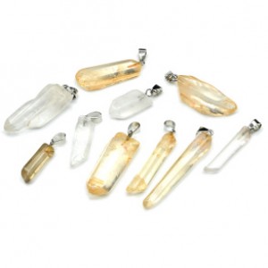 Кулон из горного хрусталя кристалл 15*40