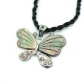 Кулон с перламутром "Бабочка" 43*33мм, 50см