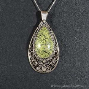 Кулон змеевик, 24*50мм...