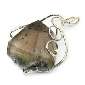 Кулон дымчатый кварц 48*58мм.