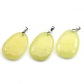 Кулон капля 25*35мм из кварца тонированного цвет лимонный