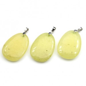 Кулон капля 25*35мм из кварца тонированного цвет лимонный