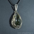 Кулон кварц фантом ( хлоритовый кварц ) 23*40мм.