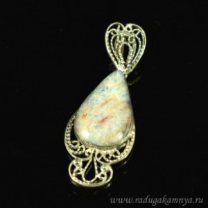 Кулон беломорит " Капля ", 20*55мм.