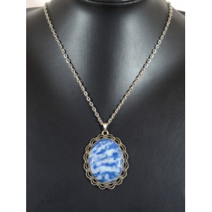 Кулон на цепочке овал 40*50мм с лазуритом, 70см