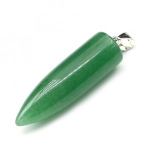 Кулон из нефрита прессованного "Пуля" 13*40мм
