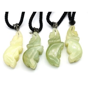 Кулон на шнурке из нефрита "Слоник" 48см