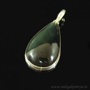 Кулон обсидиан радужный " Капля " 22*36мм.